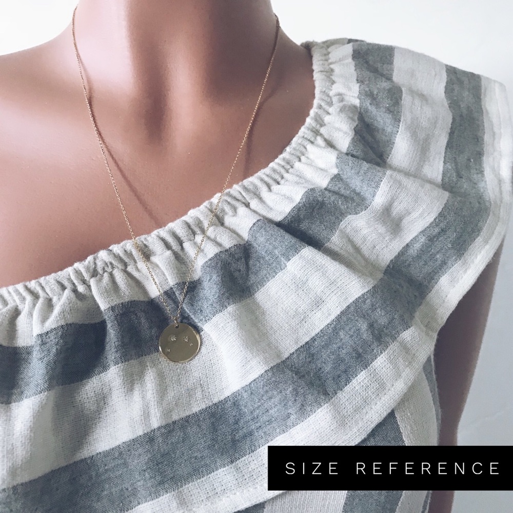 GEMINI Zodiac Constellation Dainty Necklace Gold - Picture 3 of 3
